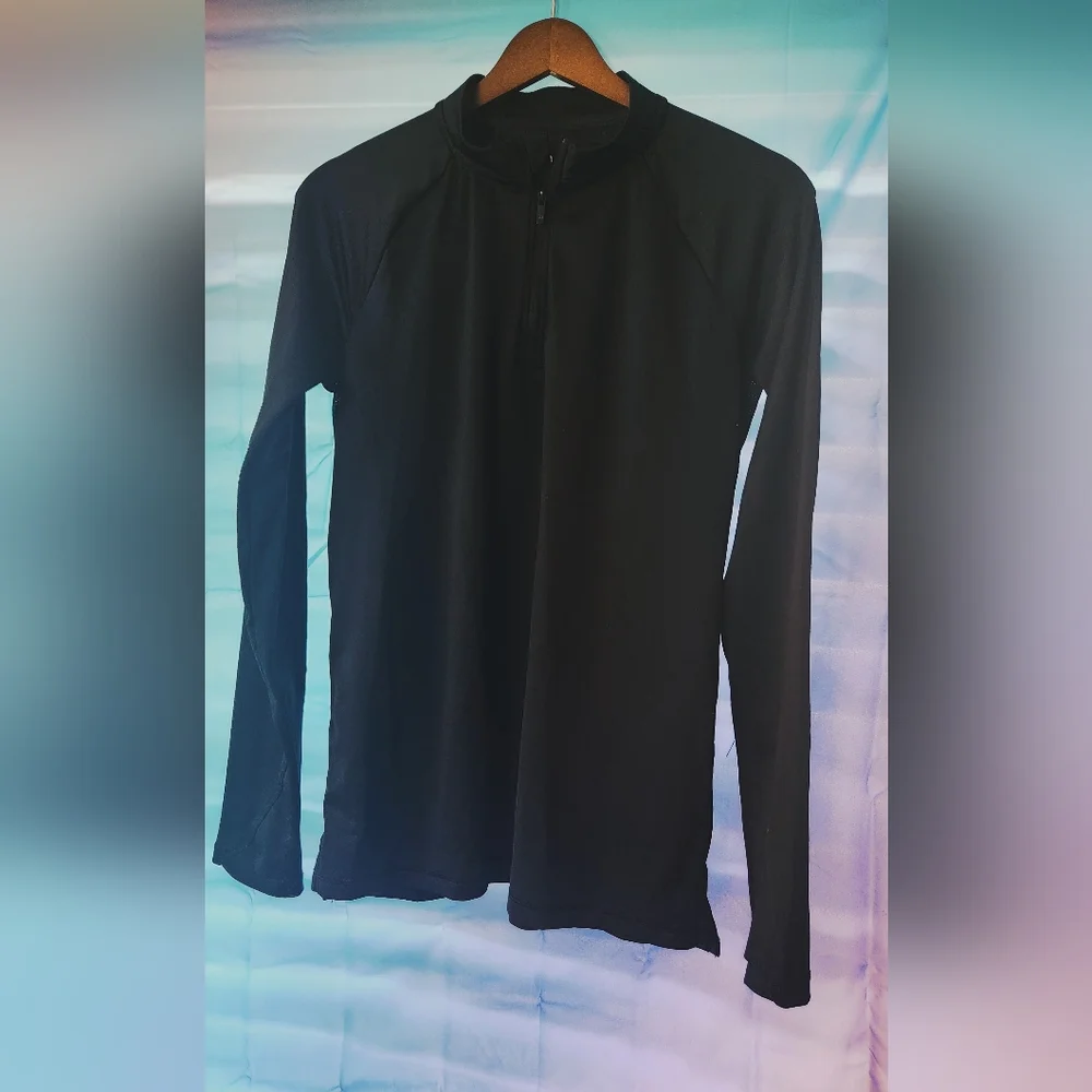 All In Motion 3/4 zip pullover black moisturize whick fabric Kid's XL - Picture 6 of 6